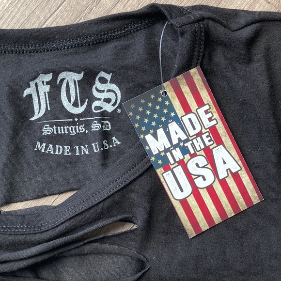 NEW Full Throttle Saloon Rhinestone Long Sleeve Motorcycle Top - Picture 11 of 13